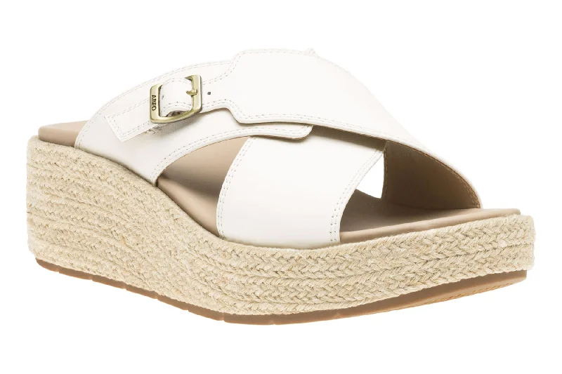 Women's Leather - Strapped Sandals with a Braided Detail in Brown for a Rustic AppealSolstice Cross Slide