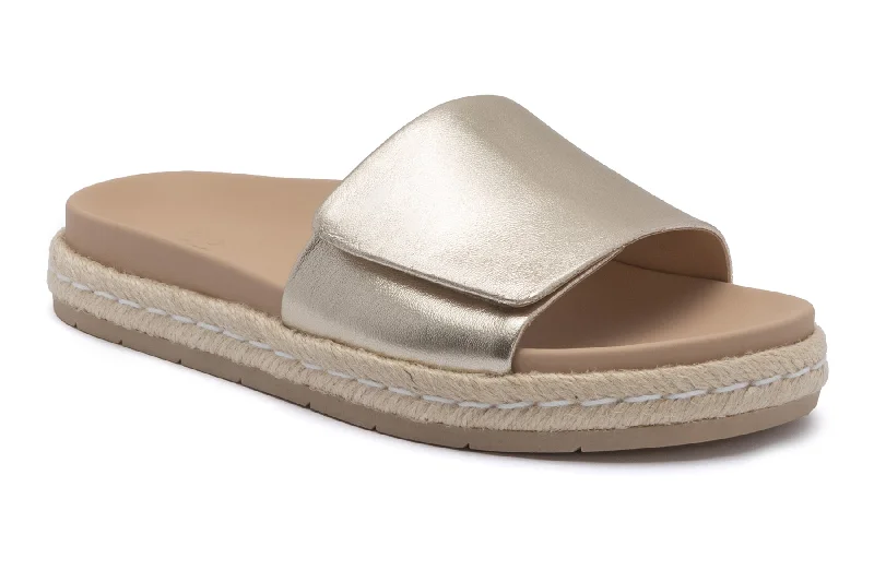 Women's Sandals with a Glitter - Coated Strap in Gold for a Sparkly Summer OutfitIsle Slide Metatarsal