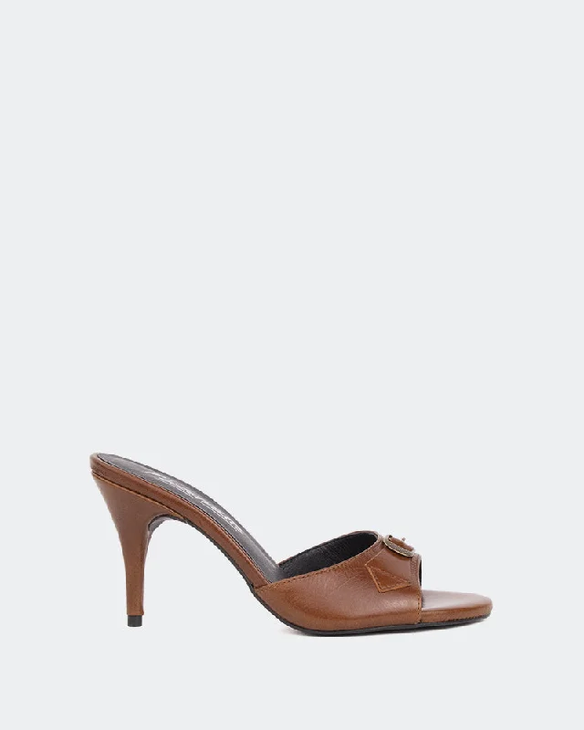 Sustainable Women's Recycled Material Sandals in Beige for Eco - Conscious ShoppersAbsolute Tan Leather