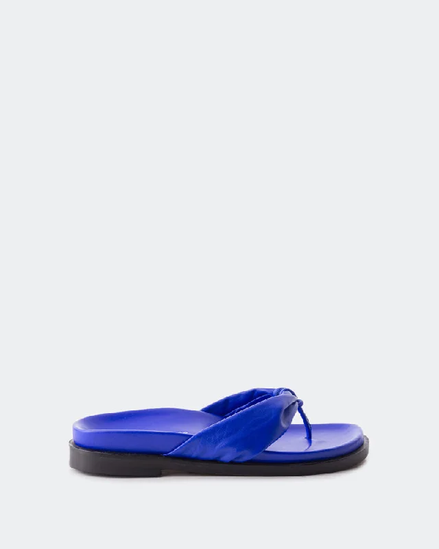 Orthopedic Women's Sandals with Arch Support in Gray for Foot HealthAminta Royal Blue Leather