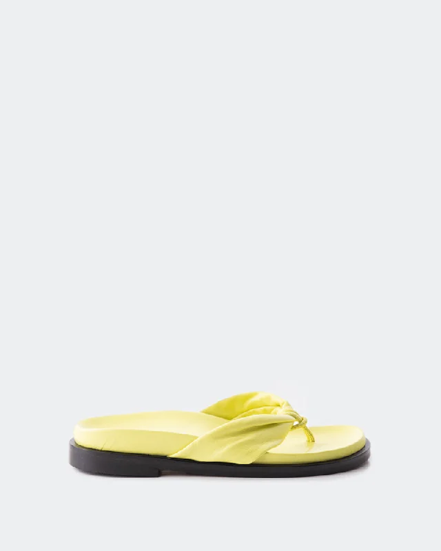 Child - Friendly Women's Sandals with a Secure Buckle in Purple for Moms on the GoAminta Yellow Leather