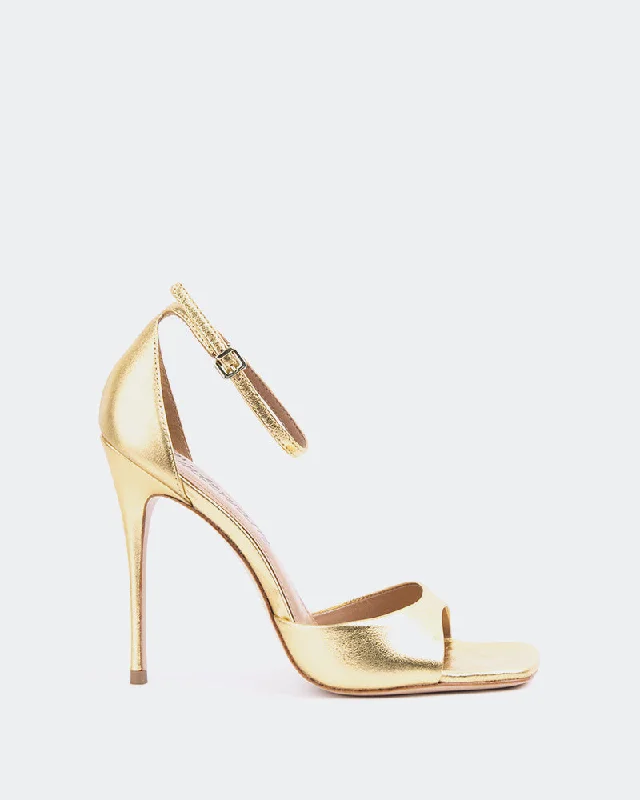 Women's Sandals with a Floral - Printed Upper in Pink for a Feminine Spring LookAnalu Gold Metal