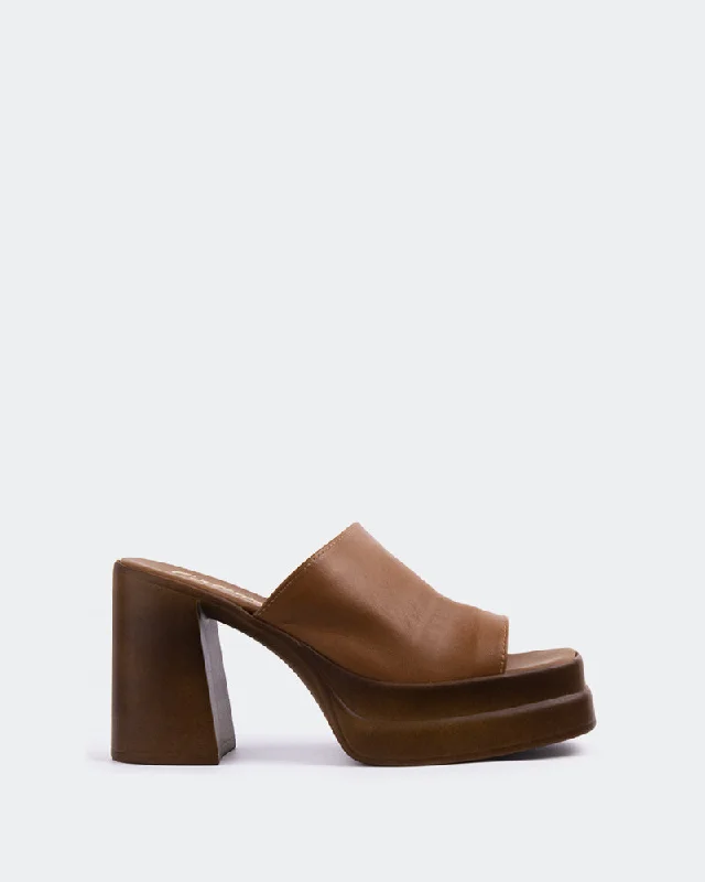 Women's Leather - Strapped Sandals with a Braided Detail in Brown for a Rustic AppealAprilia Tan Leather