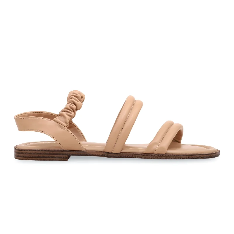 Women's Leather - Strapped Sandals with a Braided Detail in Brown for a Rustic AppealBeige Formal Sandal FR5291