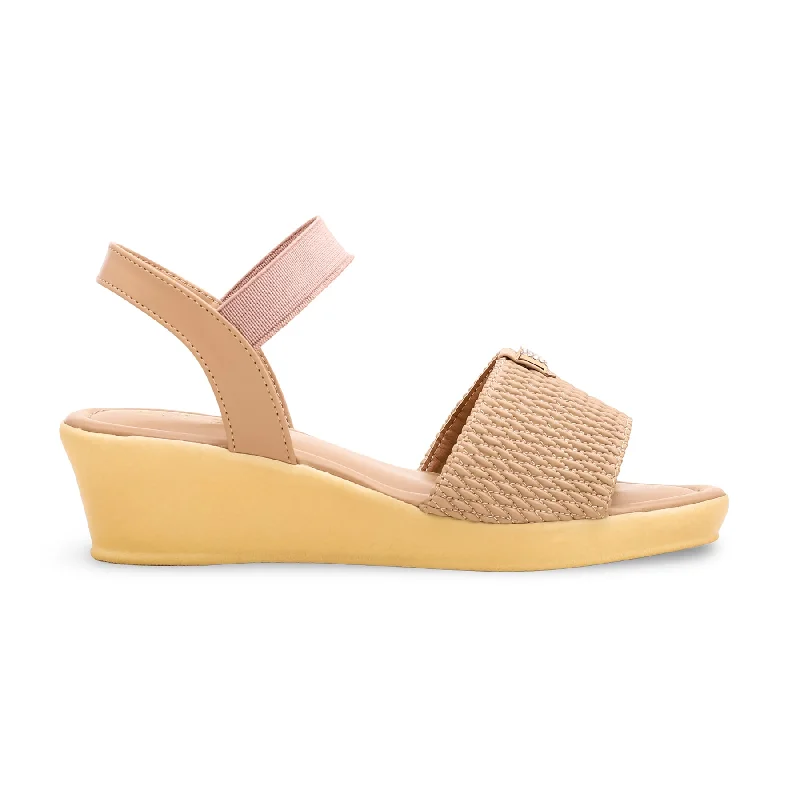 Women's Sandals with a Floral - Printed Upper in Pink for a Feminine Spring LookBeige Formal Sandal PU0126 Women's Sandals with a Floral - Printed Upper in Pink for a Feminine Spring LookBeige Formal Sandal PU0126