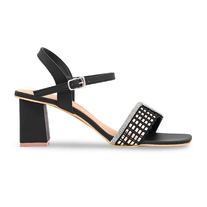 Women's Sandals with a Wedge Heel and a Tassel Detail in Orange for a Trendy LookBlack Formal Sandal FR5219