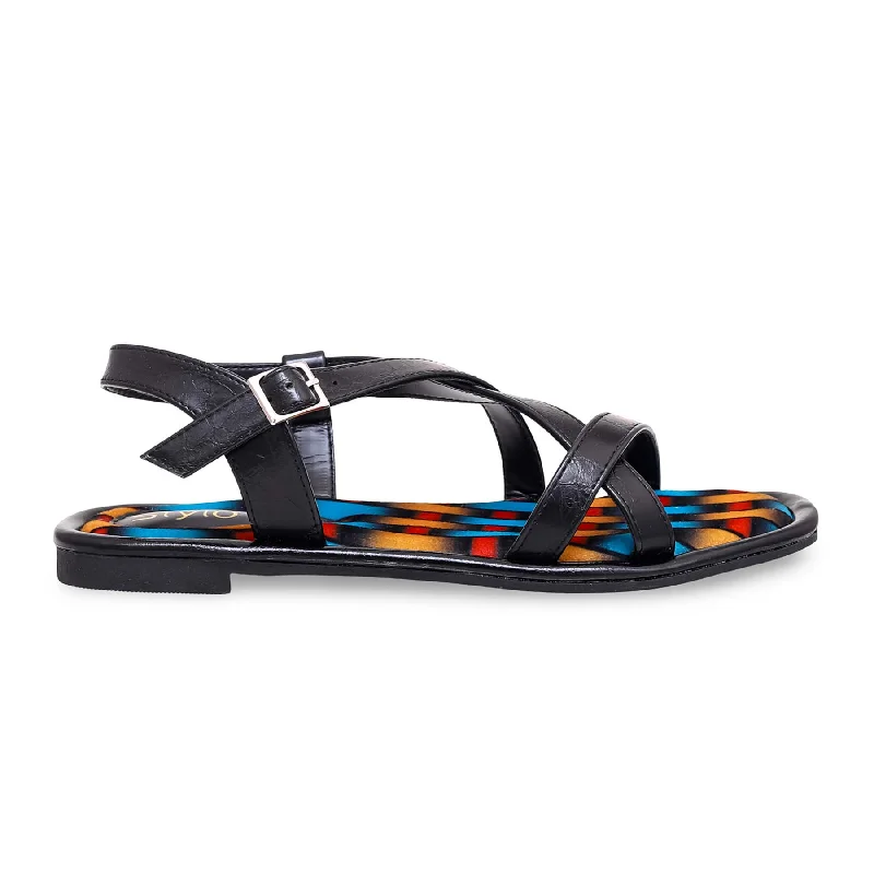 Women's Ankle - Strap Sandals with a Block Heel in Red for a Sophisticated StyleBlack Formal Sandal FR5265 Women's Ankle - Strap Sandals with a Block Heel in Red for a Sophisticated StyleBlack Formal Sandal FR5265