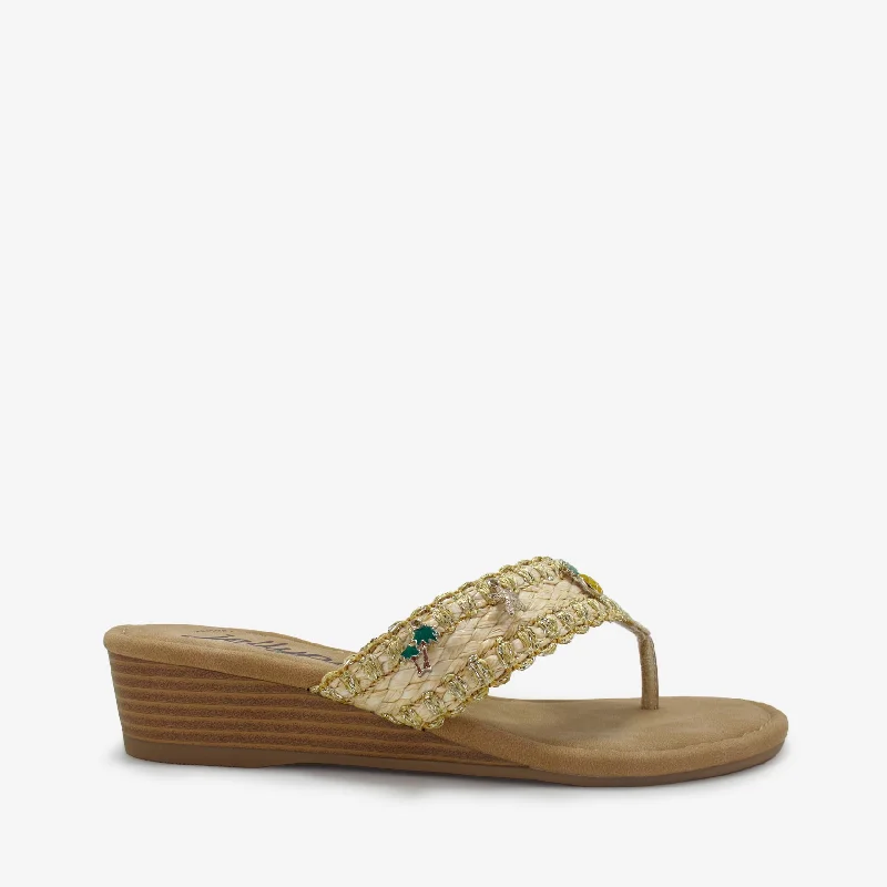 Women's Leather - Strapped Sandals with a Braided Detail in Brown for a Rustic AppealCABOS NATURAL