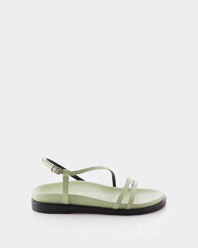 Orthopedic Women's Sandals with Arch Support in Gray for Foot HealthCassiane Mint Leather