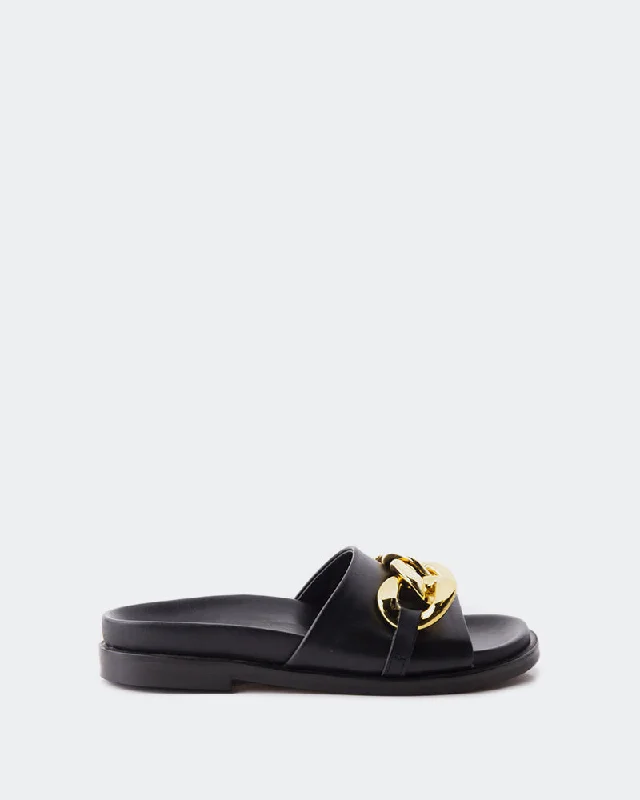 Women's Cork - Soled Espadrille Sandals with a Rope - Trimmed Upper in Navy for a Summer VibeCipriana Black Leather