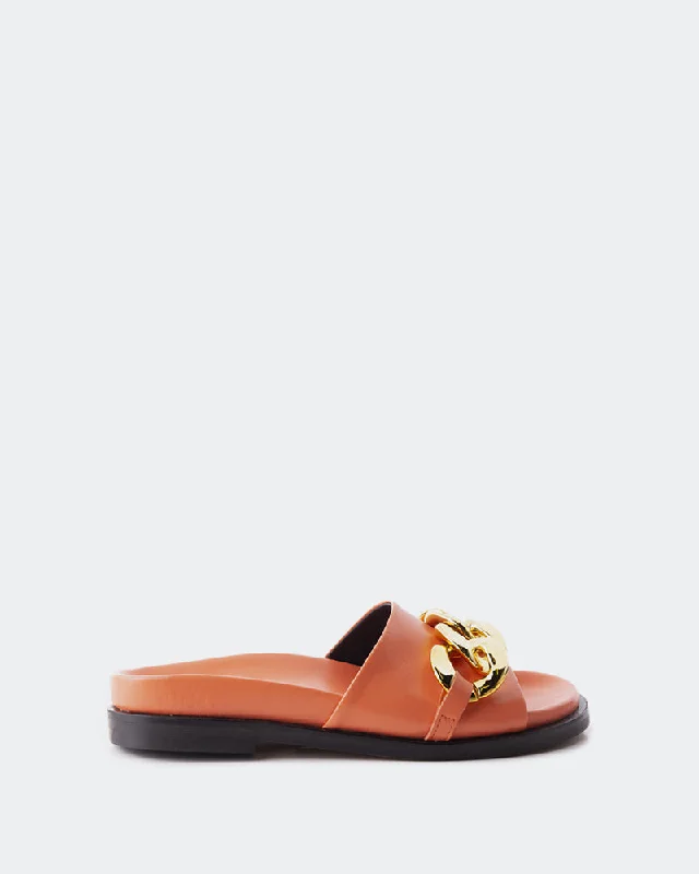 Sustainable Women's Recycled Material Sandals in Beige for Eco - Conscious ShoppersCipriana Coral Leather