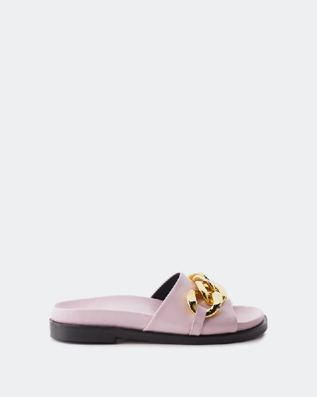Adjustable Strap Women's Sandals with a Padded Heel in Pink for a Custom FitCipriana Light pink Leather