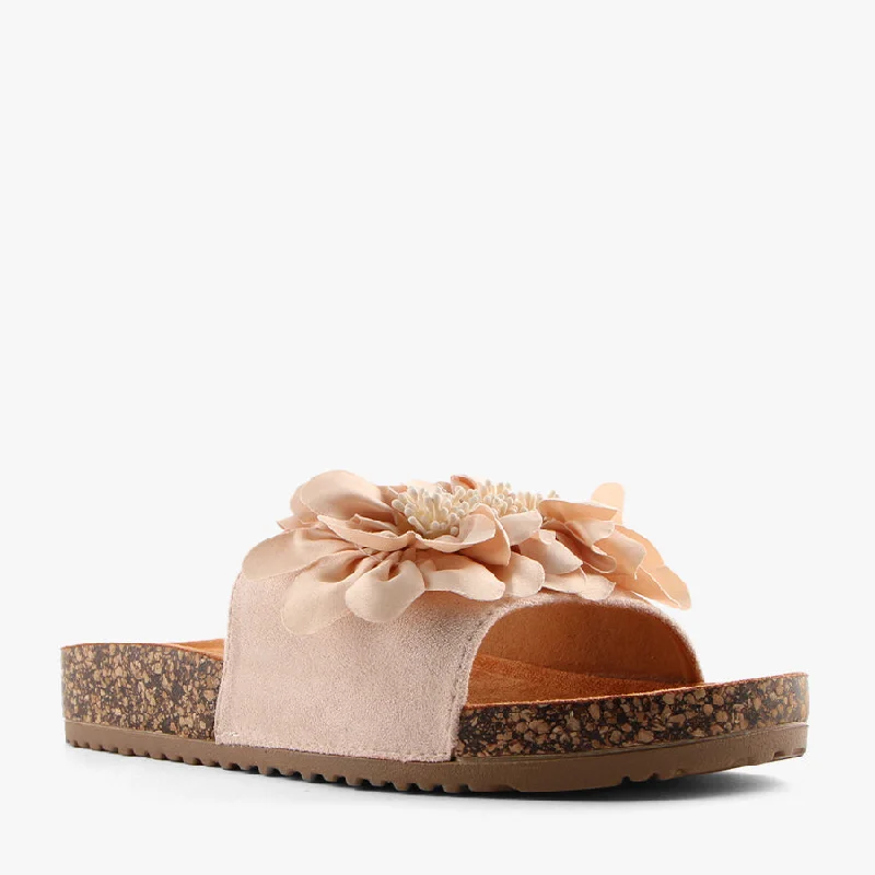 Women's Sandals with a Glitter - Coated Strap in Gold for a Sparkly Summer OutfitCISCO BEIGE