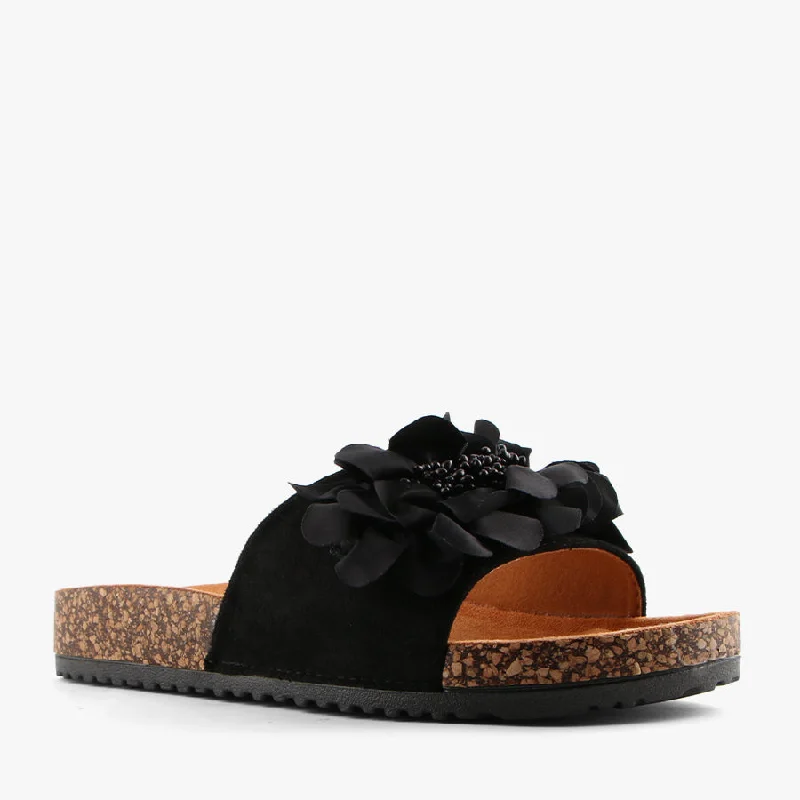 Women's Leather - Strapped Sandals with a Braided Detail in Brown for a Rustic AppealCISCO BLACK Women's Leather - Strapped Sandals with a Braided Detail in Brown for a Rustic AppealCISCO BLACK