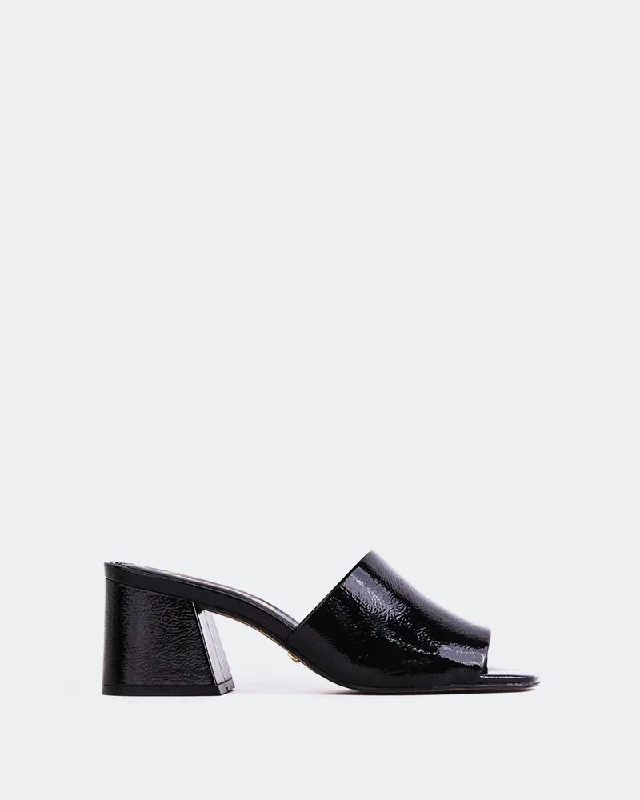 Women's Leather - Strapped Sandals with a Braided Detail in Brown for a Rustic AppealClarabelle Black Naplack