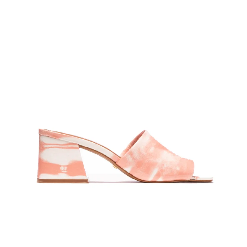 Sustainable Women's Recycled Material Sandals in Beige for Eco - Conscious ShoppersClarabelle Pink Tie Dye