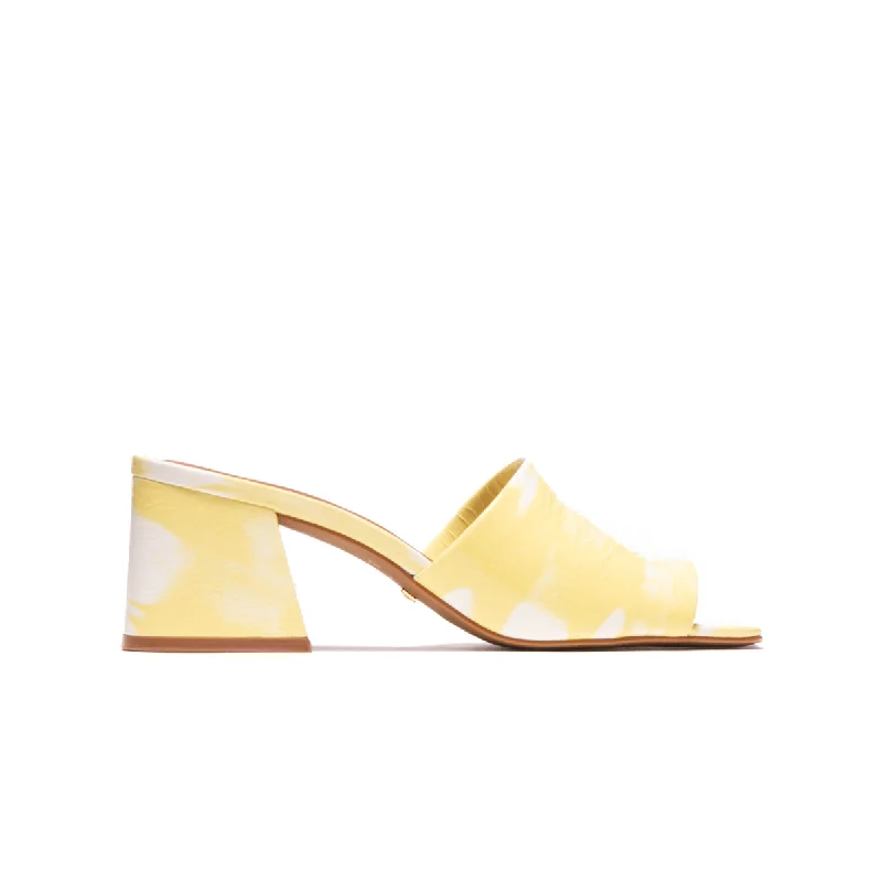 Women's Cork - Soled Espadrille Sandals with a Rope - Trimmed Upper in Navy for a Summer VibeClarabelle Yellow Tie Dye