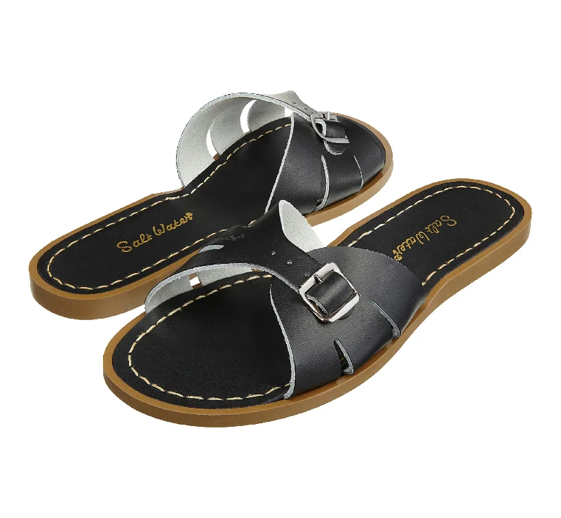 Women's Sandals with a Wedge Heel and a Tassel Detail in Orange for a Trendy LookClassic Slide Black Womens Sandal