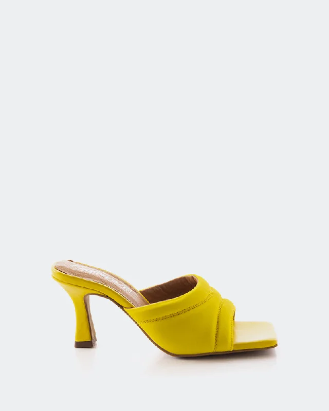 Plus Size Women's Wide - Width Platform Sandals in Black for Added Comfort and HeightDamiana Yellow Nylon