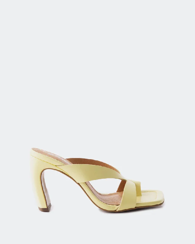 Child - Friendly Women's Sandals with a Secure Buckle in Purple for Moms on the GoElexis Yellow Leather