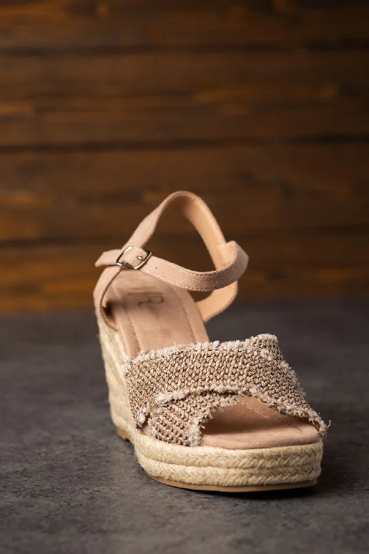 Women's Strappy Gladiator Sandals with Buckle Closures in Tan for a Boho LookElinor Wedge in Taupe Women's Strappy Gladiator Sandals with Buckle Closures in Tan for a Boho LookElinor Wedge in Taupe