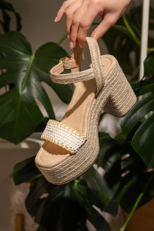 Women's Sandals with a Floral - Printed Upper in Pink for a Feminine Spring LookElise Platform Sandals in Off White Women's Sandals with a Floral - Printed Upper in Pink for a Feminine Spring LookElise Platform Sandals in Off White