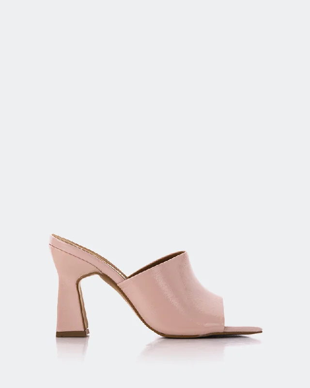 Women's Rhinestone - Embellished Open - Toe Sandals in Silver for a Glamorous Party LookEmery Nude Leather