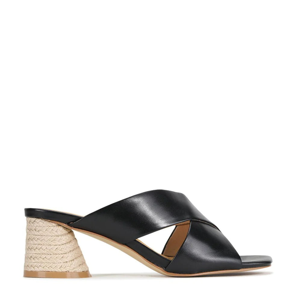 Women's Rhinestone - Embellished Open - Toe Sandals in Silver for a Glamorous Party LookEOS Petora Black Leather