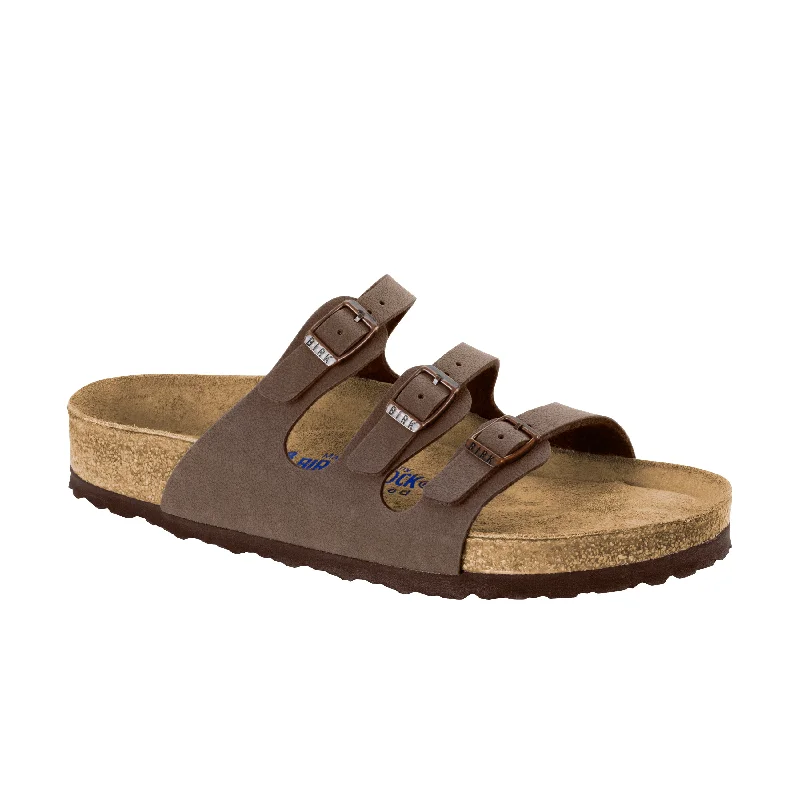 Women's Ankle - Strap Sandals with a Block Heel in Red for a Sophisticated StyleFlorida SFB Mocca BirkiBuc