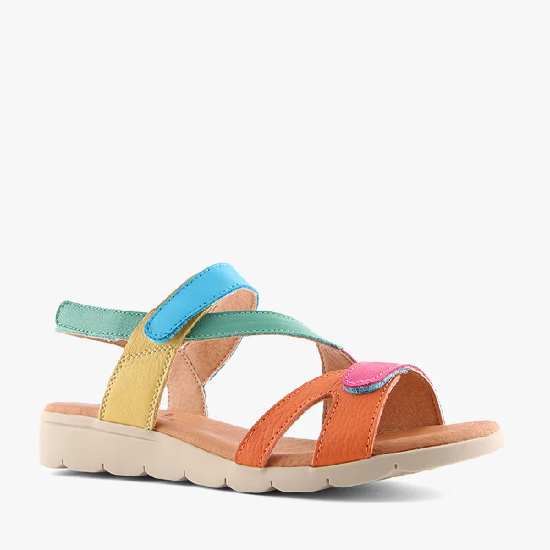Women's Flat Slide Sandals with a Memory Foam Insole in White for All - Day ComfortGAIA MULTI Women's Flat Slide Sandals with a Memory Foam Insole in White for All - Day ComfortGAIA MULTI