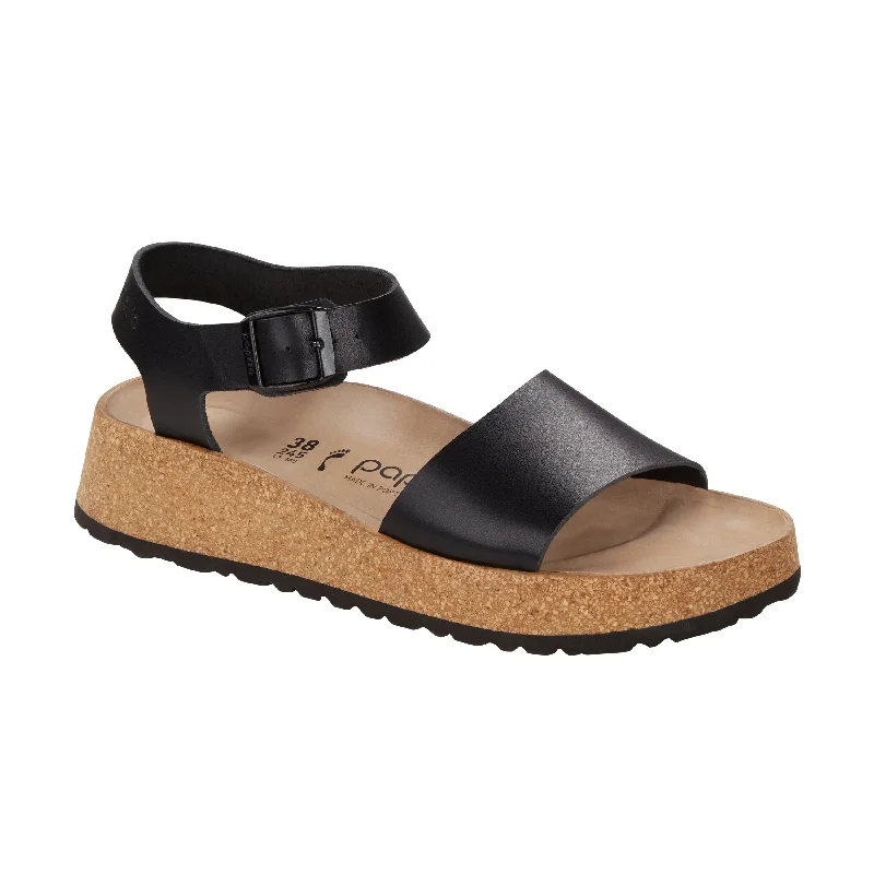 Women's Thong Sandals with a Beaded Design in Multicolor for a Beachy AestheticGlenda Black Smooth Leather