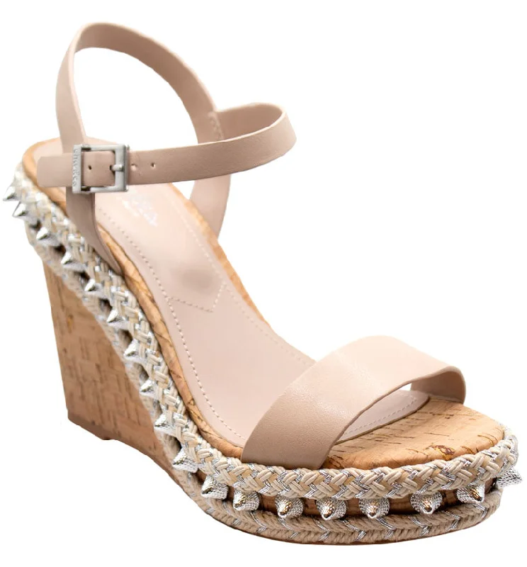 Lightweight Women's Mesh - Paneled Sandals in Yellow for BreathabilityHYPHEN WEDGE