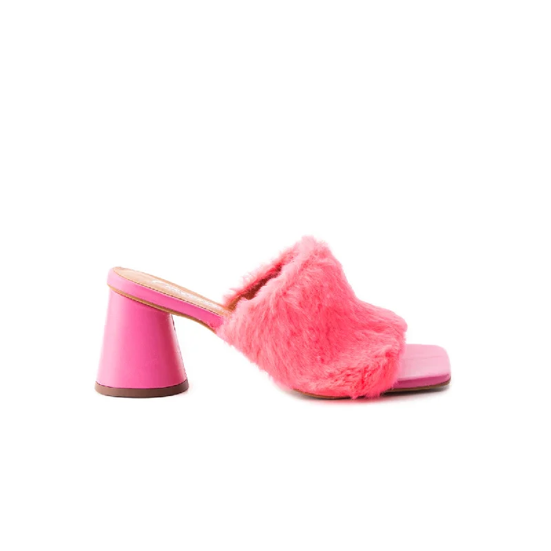 Elastic - Strap Women's Sandals with a Padded Toe in Teal for Easy On - and - OffLegrena Fuchsia Neon