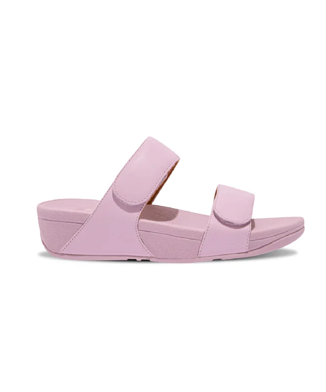 Elastic - Strap Women's Sandals with a Padded Toe in Teal for Easy On - and - OffFitFlop Lulu Leather Velcro Adjustable Wild Lilac