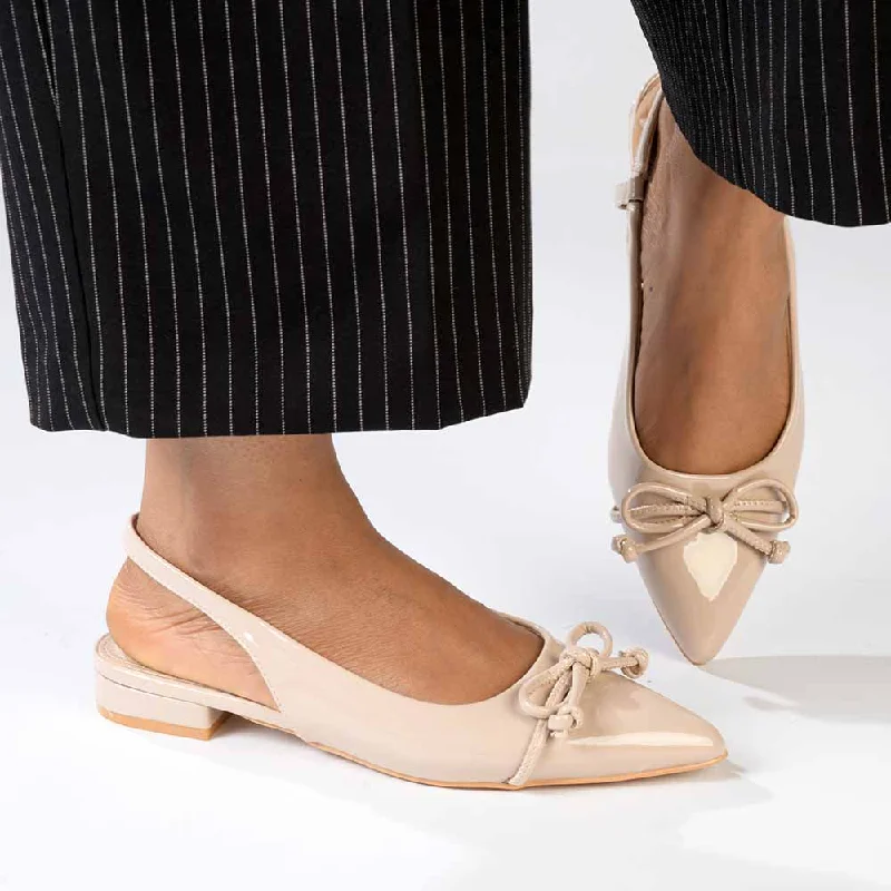 Child - Friendly Women's Sandals with a Secure Buckle in Purple for Moms on the GoMadison Bobbi Low Block Heel Slingback Sandal - Nude