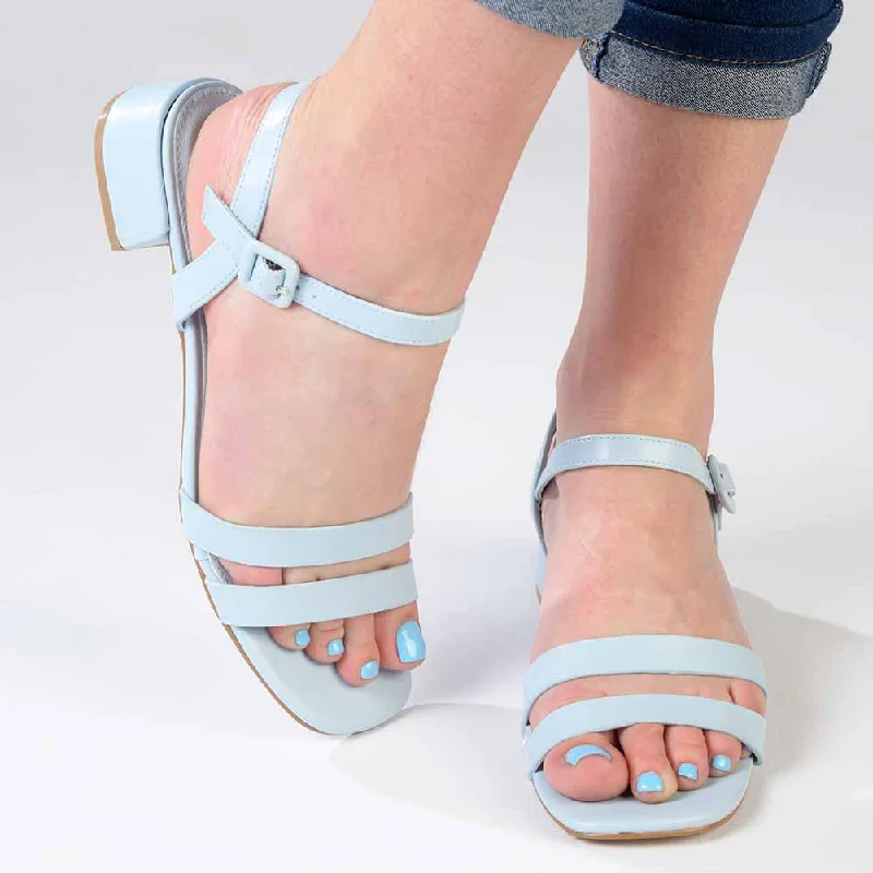 Women's Sandals with a Wedge Heel and a Tassel Detail in Orange for a Trendy LookMadison Gentry Vamp Strap Sandal - Blue