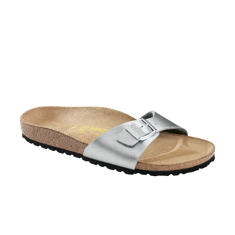 Anti - Slip Women's Sandals with a Grooved Sole in Green for Outdoor AdventuresMadrid Silver Birko-Flor
