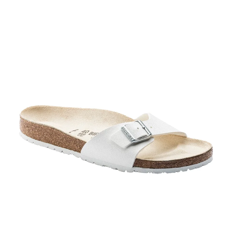 Women's Sandals with a Floral - Printed Upper in Pink for a Feminine Spring LookMadrid White Birko-Flor