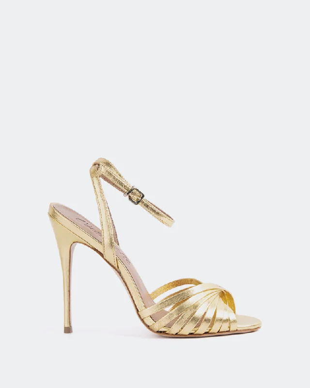 Lightweight Women's Mesh - Paneled Sandals in Yellow for BreathabilityMarcia Gold Metal