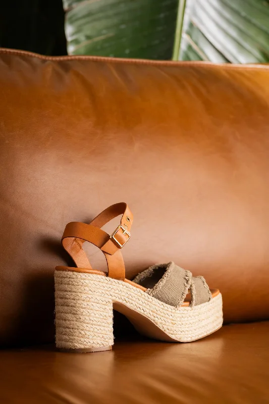 Women's Ankle - Strap Sandals with a Block Heel in Red for a Sophisticated StyleNana Platform Sandals in Khaki Women's Ankle - Strap Sandals with a Block Heel in Red for a Sophisticated StyleNana Platform Sandals in Khaki