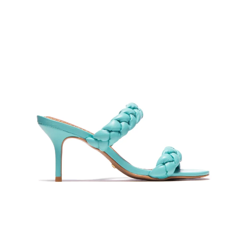 Women's Thong Sandals with a Beaded Design in Multicolor for a Beachy AestheticNigella Turquoise Leather