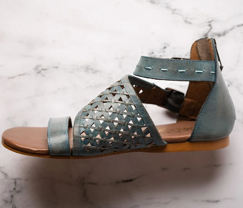 Sustainable Women's Recycled Material Sandals in Beige for Eco - Conscious ShoppersNora Sandals in Teal
