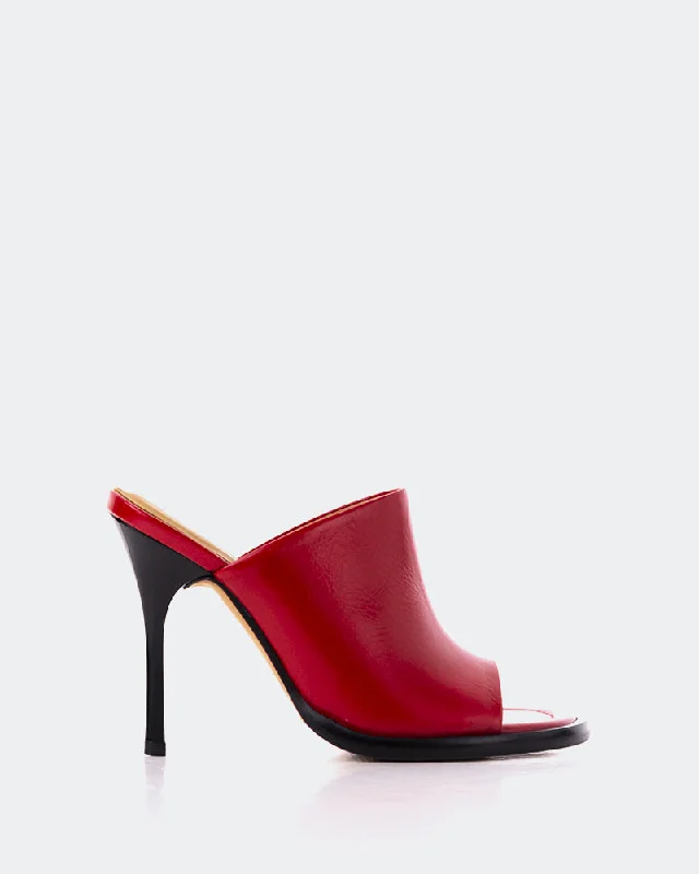 Elastic - Strap Women's Sandals with a Padded Toe in Teal for Easy On - and - OffPayton Red Leather