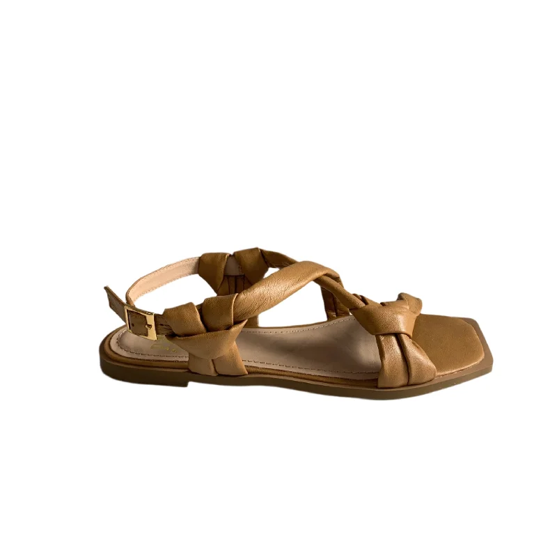 Elastic - Strap Women's Sandals with a Padded Toe in Teal for Easy On - and - OffPiazza Grande Athena Camel