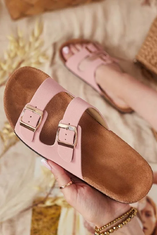 Women's Cork - Soled Espadrille Sandals with a Rope - Trimmed Upper in Navy for a Summer VibePINK SOFT FOOTBED SUMMER FLAT SLIDERS SANDALS