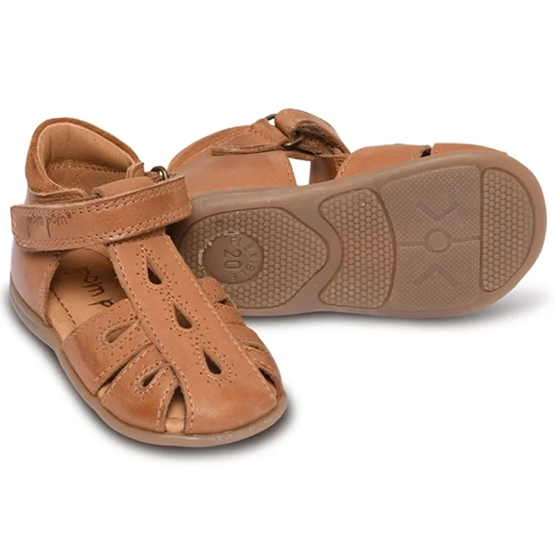 Women's Thong Sandals with a Beaded Design in Multicolor for a Beachy AestheticPom Pom Starter Sandal Drop Velcro Camel