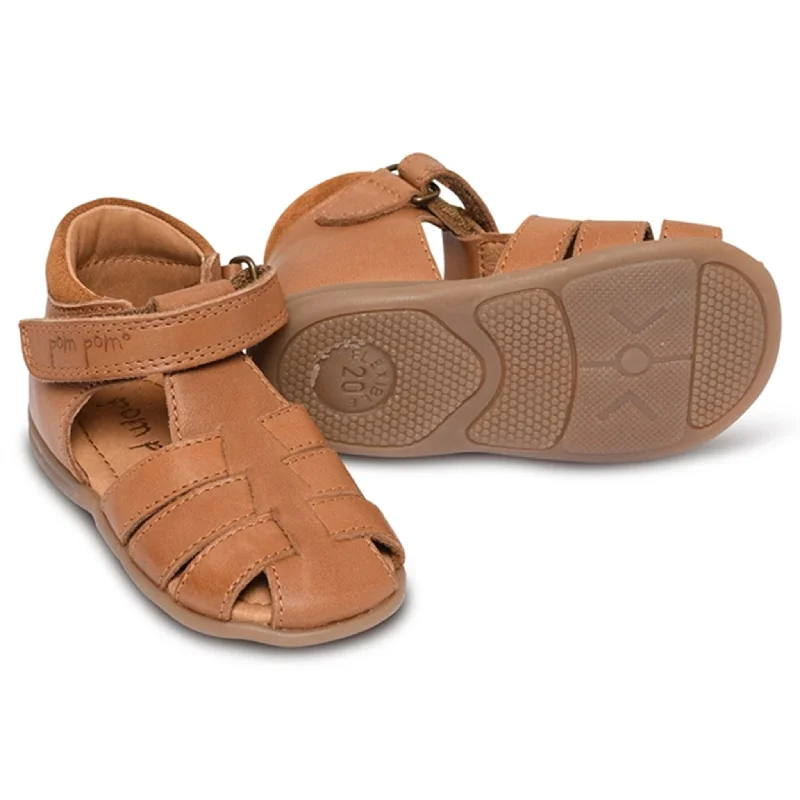 Women's Thong Sandals with a Beaded Design in Multicolor for a Beachy AestheticPom Pom Starter Sandal Velcro Camel