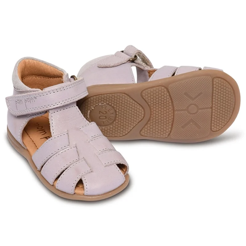 Women's Rhinestone - Embellished Open - Toe Sandals in Silver for a Glamorous Party LookPom Pom Starter Sandal Velcro Light Lavender