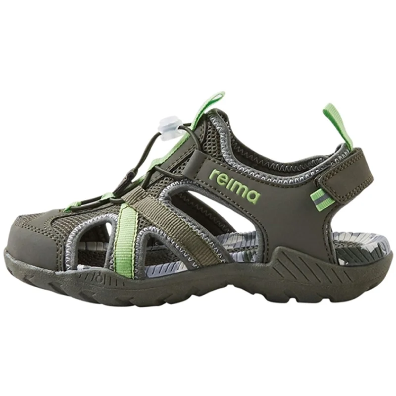 Women's Ankle - Strap Sandals with a Block Heel in Red for a Sophisticated StyleReima Sandals Hiekalla Greyish Green