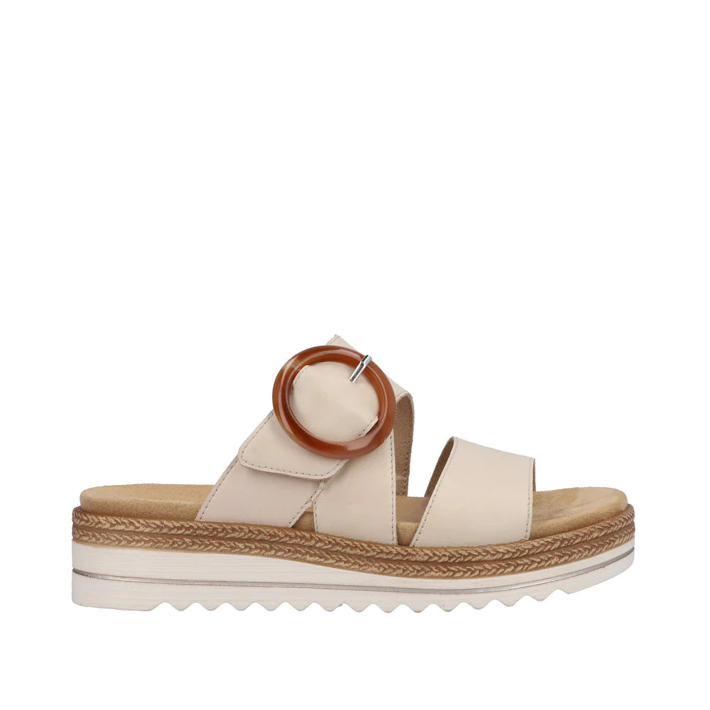 Sustainable Women's Recycled Material Sandals in Beige for Eco - Conscious ShoppersRemonte - D0Q51-80 Sustainable Women's Recycled Material Sandals in Beige for Eco - Conscious ShoppersRemonte - D0Q51-80